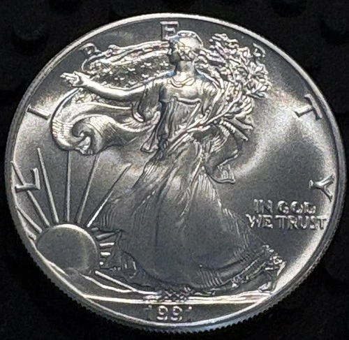 1991 American Silver Eagle 1 Troy Oz .999 Fine Silver Beautiful Coin Bullion ASE