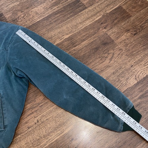 Vintage Carhartt Kurtka Męska 2XL Santa Fe J14 MOS „Moss Green” Pikowana podszewka Wyblakła - Zdjęcie 11 z 15