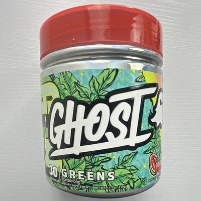 GHOST Greens Supplement Powder Guava Berry Vegan Gluten/Soy Free 30sv 11.1oz