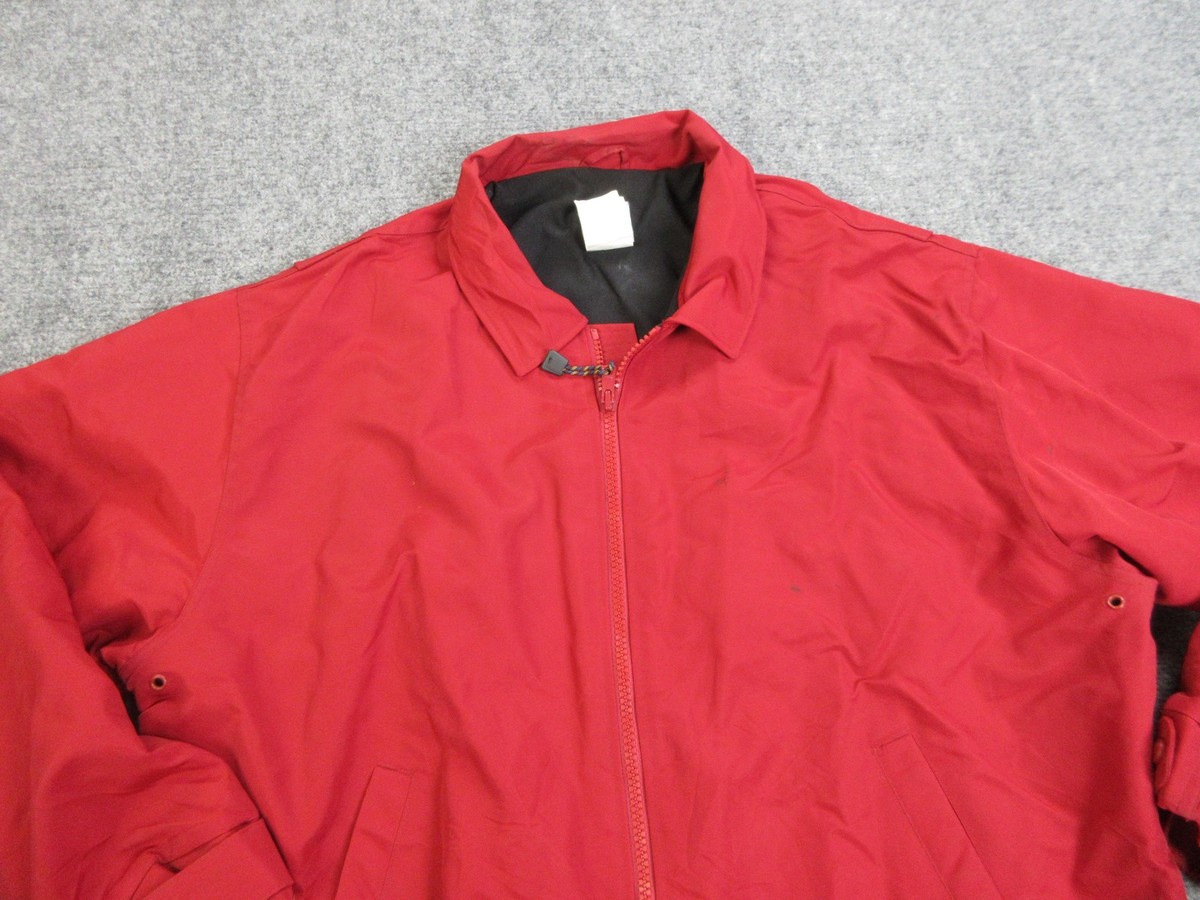 VINTAGE Carhartt Jacket Mens XL Red Nylon Bomber Full Zip Workwear