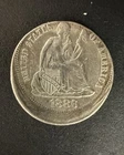 1886 Seated Liberty Silver Dime Broad Struck Off Center Error Ungraded