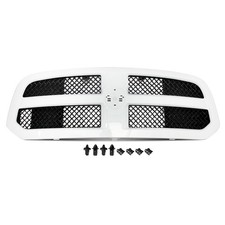 For 2013-2018 Dodge Ram 1500 Bright White Black Grill Front Upper Bumper Grille For 2013-2018 Dodge Ram 1500 Bright White Black Grill Front Upper Bumper Grille