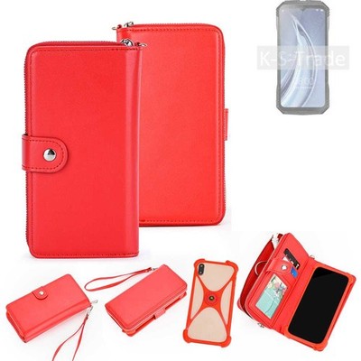 2in1 Hülle Portemonnee für Doogee V30 Schutzhülle Case Handyhülle rot