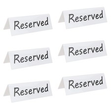 6 Pack Acrylic Reserved Table Signs for Wedding Party Restaurant - Double Sid...