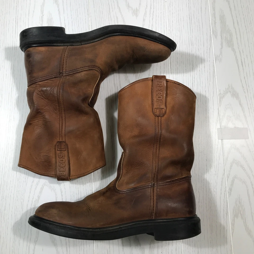 Vintage Red Wing Pecos Leather Boots Men's Size 10 Brown 1105 Work Brown USA - Image 2 of 4