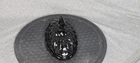 Vintage Anchor Hocking Black Amethyst Covered Butter Dish Fairfield Pattern 1977