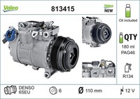 Klimakompressor FÜR BMW 3 Touring (E91), BMW 3 (E90) - Valeo 813415