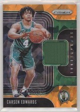 2019-20 Panini Prizm Sensational Swatches Jersey Orange Ice Carsen Edwards sc2