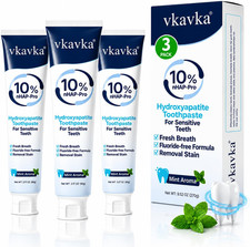 10 Hydroxyapatite Toothpaste 3 Packs, Fluoride Free Nano Hydroxyapatite