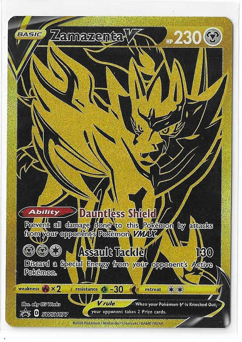 Zamazenta V SWSH077 Pokemon Sword & Shield Promo Ultra Rare Holo Card NM