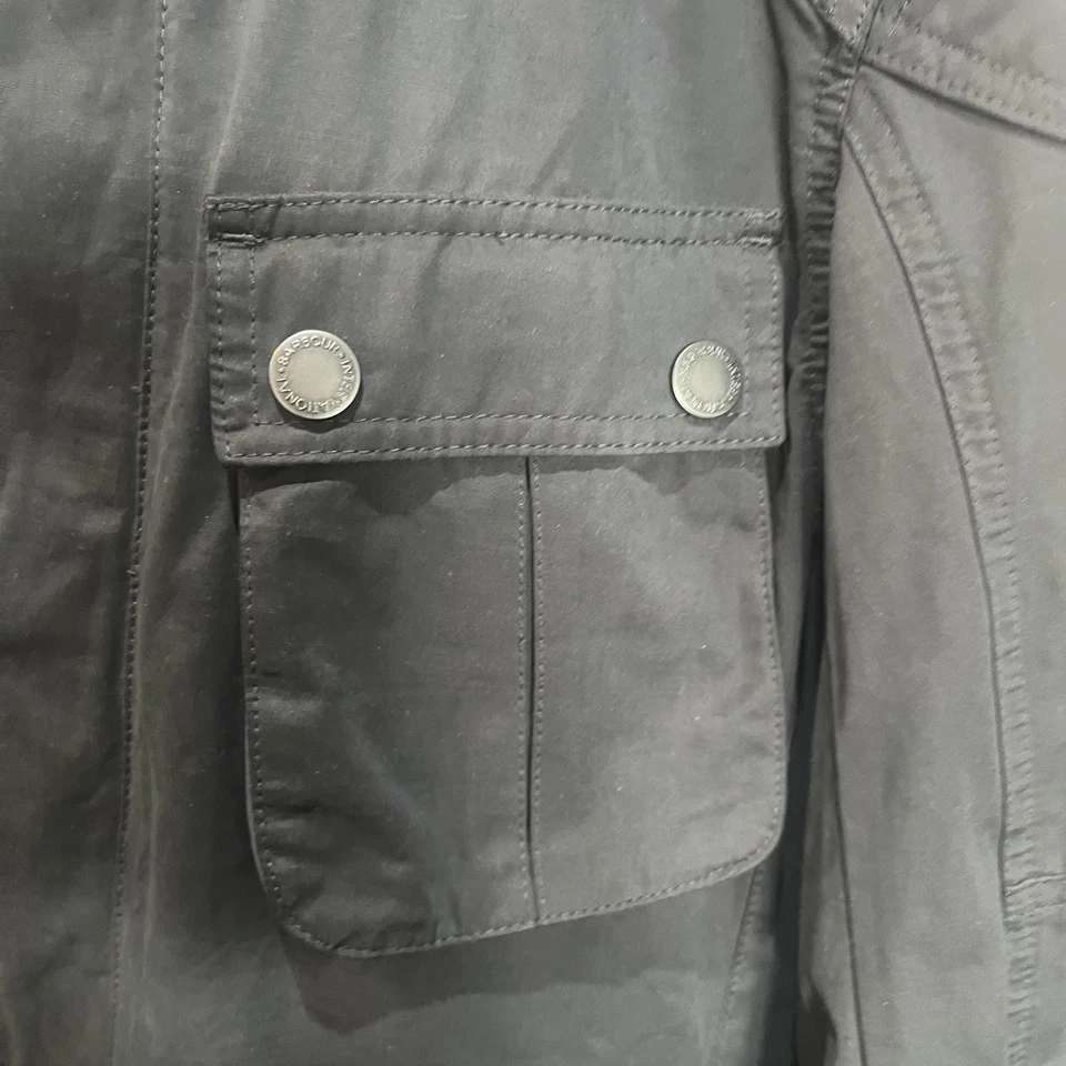 Barbour Lockseam Casual Jacket Mens Small Black Light Utility Motorcycle Biker - Image 4 of 4