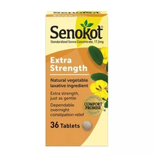 Senokot 17.2mg Extra Strength Colitis Treatment Tablet 36 Ct EXP 6/2028