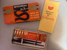 NEW Vintage HUNT Speedball No. 5 Artist Set Professional Pens #3065 Made in USA