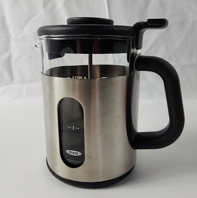 OXO French Press 4 CUP /12oz Cup Coffee Maker Stainless Steel Glass | eBay