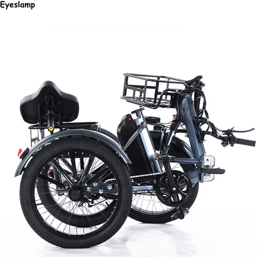 Electric Tricycle 20 Inch Folding 48V 350W 13Ah LED Light Perfect for Seniors - Picture 4 of 11