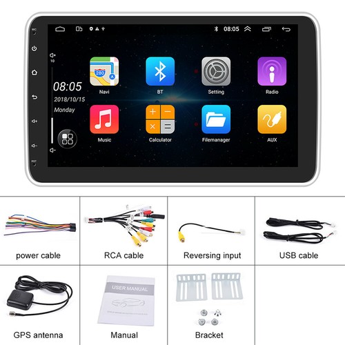 10.1'' Android 10 Car Radio Single 1DIN Touch Screen GPS Wifi MP5 Player - Picture 12 of 12