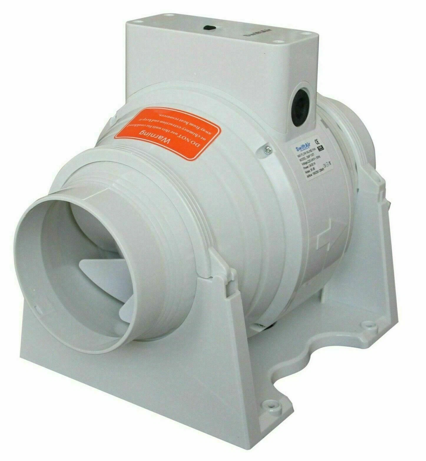 XFLO Inline Duct Bathroom Extractor Timer Standard Fan 4" 5" 6" 8" 10" 12"
