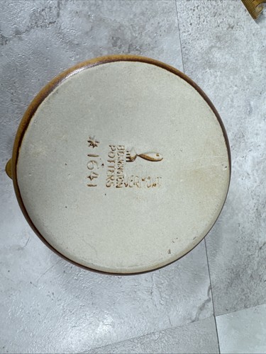Bennington Potters 1641 Lug Bowl Trinket Dish 6” Pottery Handles Mustard 1796 - Picture 9 of 9