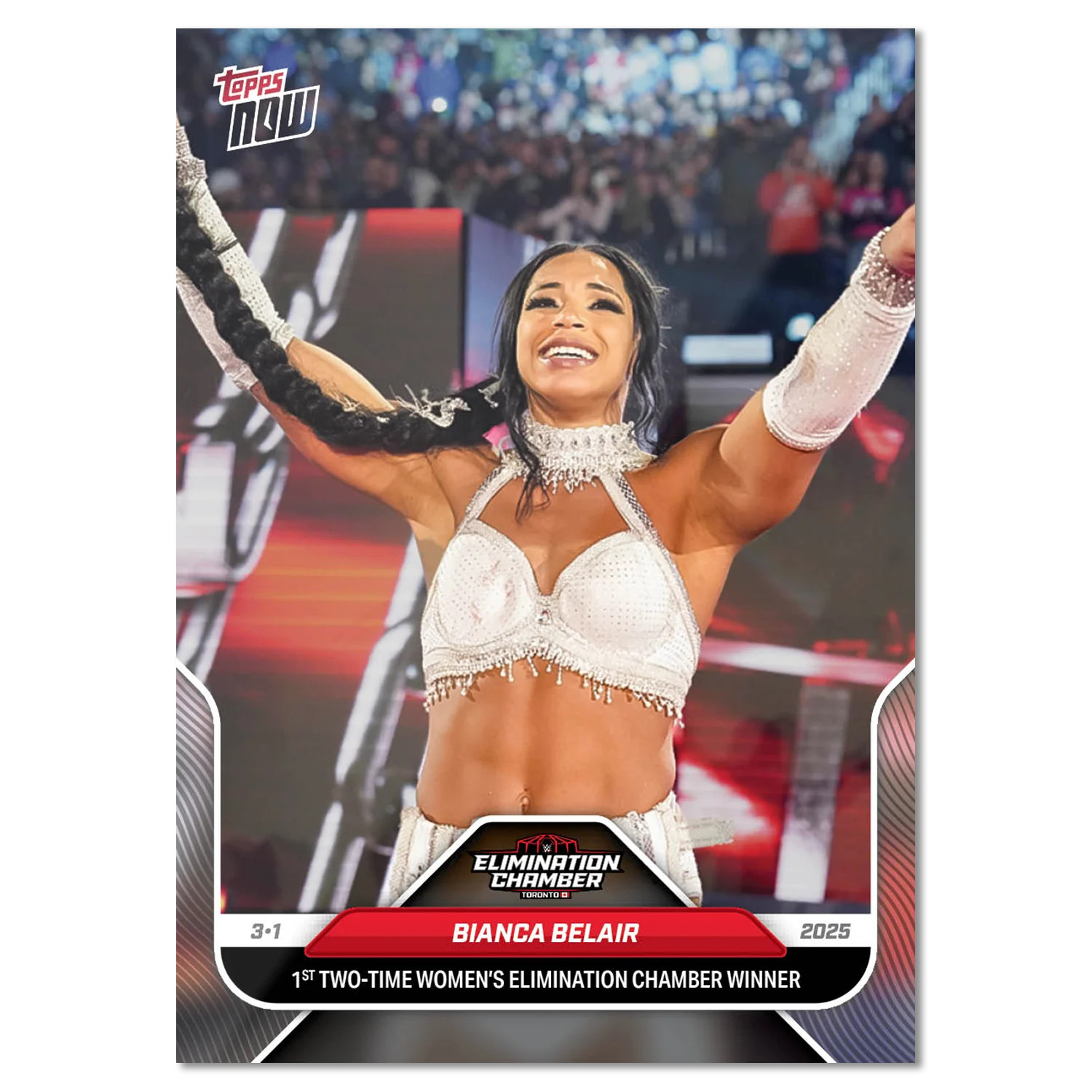2025 Topps Now WWE #23 Bianca Belair Elimination Chamber - IN HAND