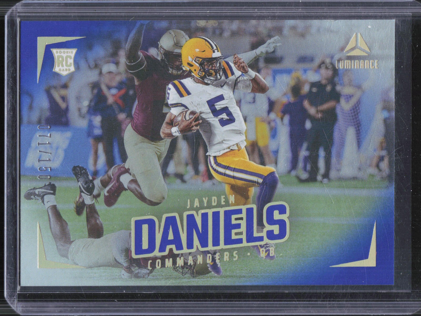 2024 Panini Luminance Jayden Daniels #182 Rookie Blue Parallel /150