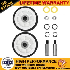 (2 PACK) For Maytag Dryer Roller Wheel Drum Support Kit 303373K 12001541 312948