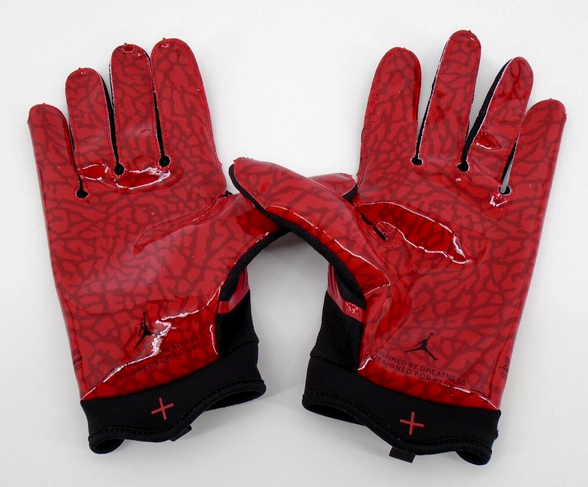 Nike Jordan Fly Lock Football Gloves Men's Medium Black Nike Jordan Fly Lock Football Gloves Men's Medium Black