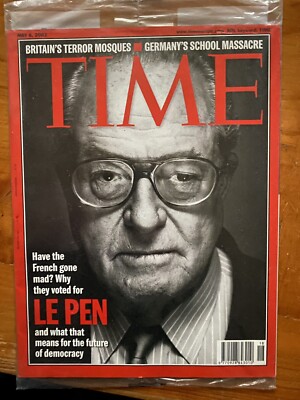 Le Pen Jean-Marie France Far Right Leader Time Magazine 2002 NEW SEALED No Label