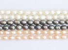 4x5 5x6 7x9mm Oval Multicolor Freshwater Pearl Gemstone Beads 14" DIY Hand Makin
