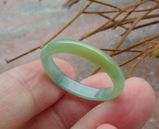 Certified Icy Yellow Burma Natural A JADE Jadeite Circle RING USA. 9    552319