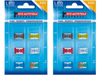 Sortiment, LED Micro low profile LP KFZ Sicherungen, 24 Stück Set, 5A-30A