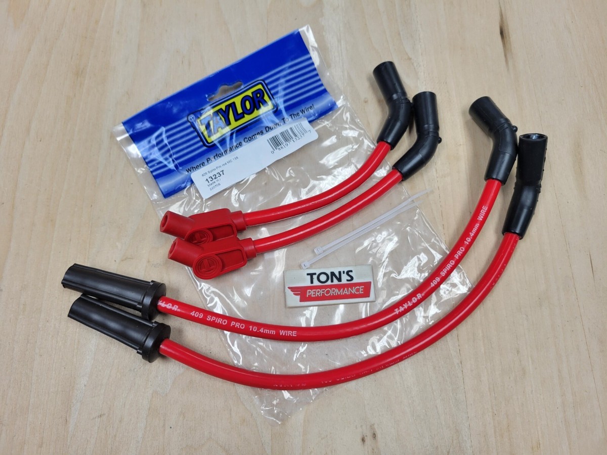 パーレー　ワンドロップ Taylor 13237 409 Race Spark plug wires 10.4mm Red 2018+