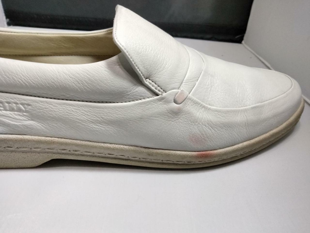 BALLY Ultra Wave Leather White Loafers **Right Size 10M