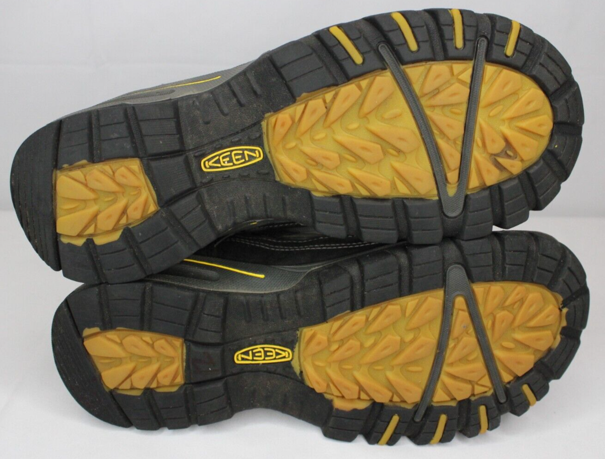 Men’s Sz 10 Black/Gray/Yellow KEEN Waterproof Portland Oregon Hiking Work Boots Men main image 4