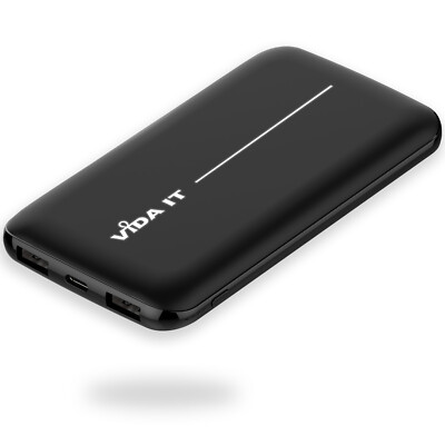 Slim Powerbank USB-C Ladegerät 10000mAh Tragbare Akkupack für Handy Reise Akku