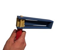 BLUE LARGE Purim Matraca Wooden Noisemaker Turn it and make noise Toy BLUE