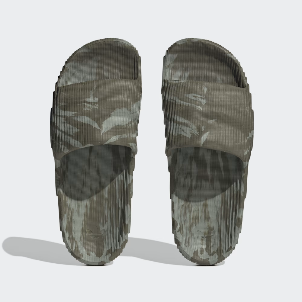 New Adidas Mens ADILETTE 22 HP6517 OLIVE STRATA / SILVER GREEN US