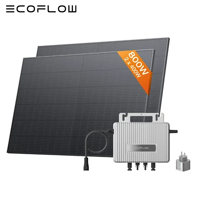Kit solaire EcoFlow STREAM Micro-onduleur 800W panneaux solaires PV 2 × 400W