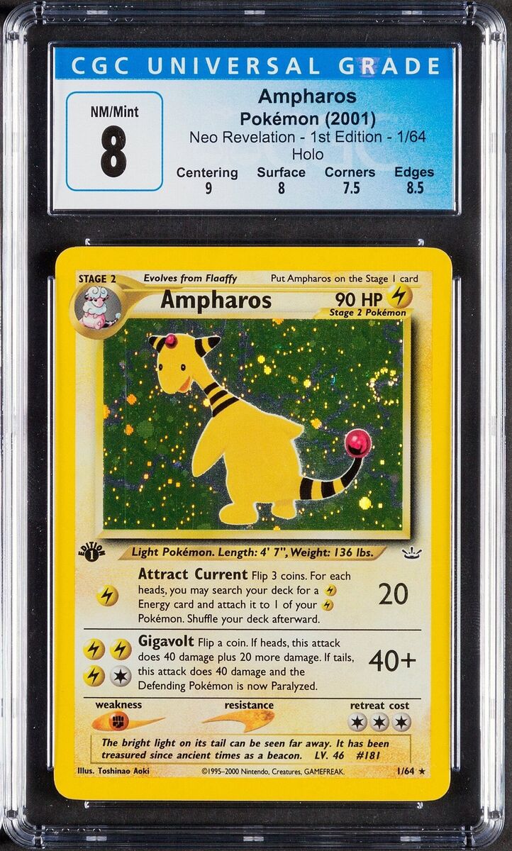 2001 Pokemon Neo Revelation Ampharos Holo 1st Edition 1/64 2001 Pokemon Neo Revelation Ampharos Holo 1st Edition 1/64