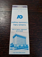 Vintage Matchcover: Centinela Valley Community Hospital, Inglewood, CA 2  43