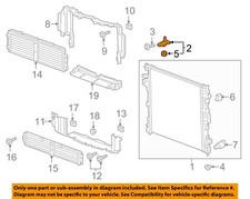 GM OEM 18-23 Enclave Cooling Radiator Components-Radiator Upper Bracket 84250351