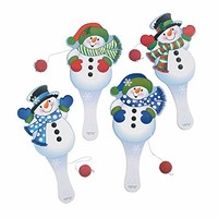 12 Snowman Paddle Ball Games - Snowman Paddleball Games - Christmas Stocking... 12 Snowman Paddle Ball Games - Snowman Paddleball Games - Christmas Stocking...