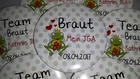 B142 - Frog Buttons JGA Bride Name Hen Party Button