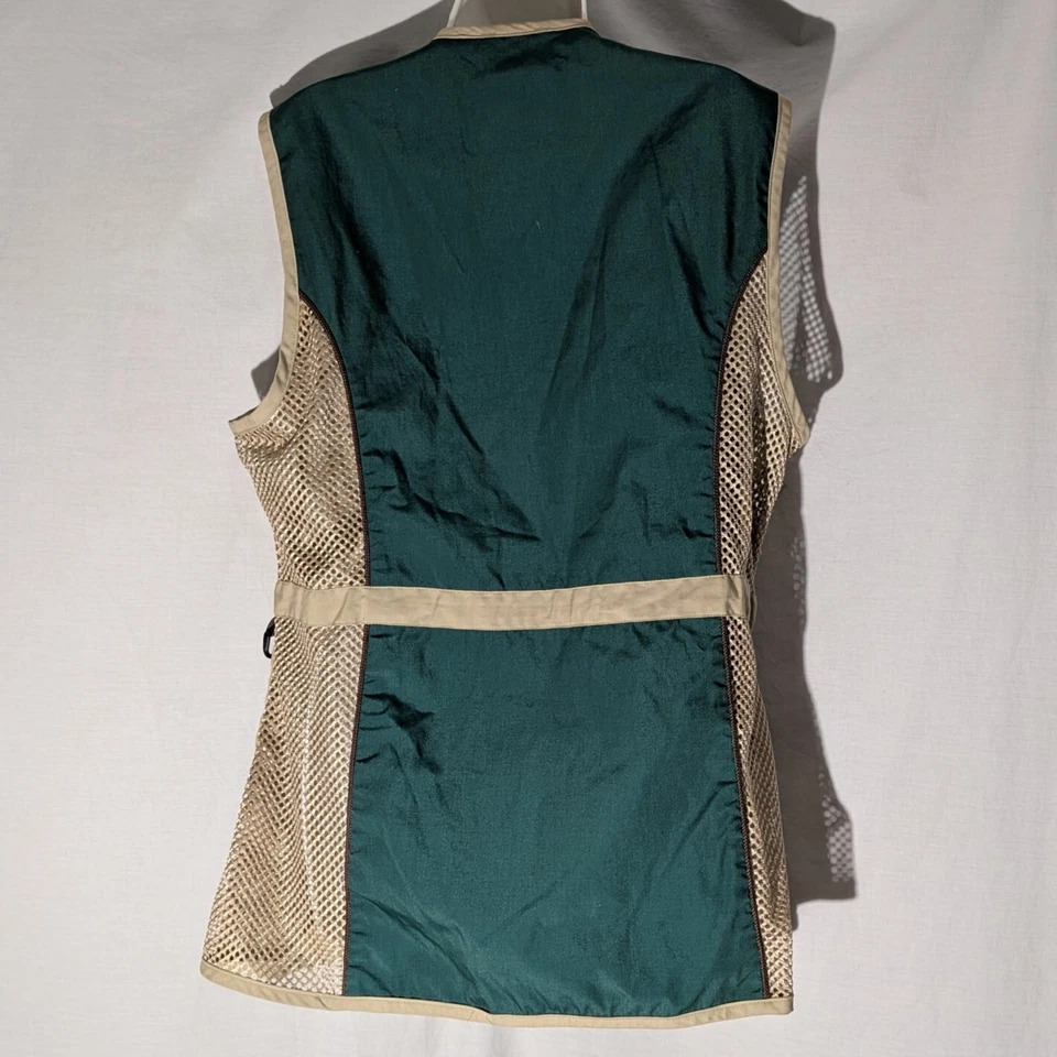 Lady Browning L Shooting Hunting Vest, Padded Leather Shoulder, Vented Mesh Side - Image 3 of 4