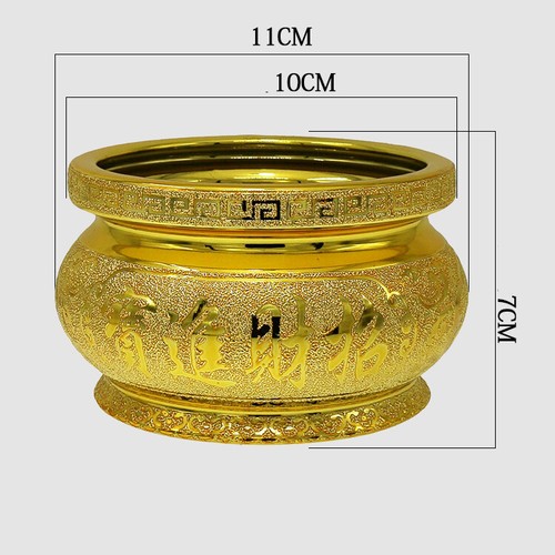 Bruciatore di incenso Dio della Ricchezza in ceramica 4,33" in ornamenti sala Buddha culto - Foto 4 di 4