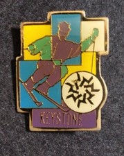 Keystone Colorado Pin Vintage 1980s 90s Snow Ski Mountain Logo