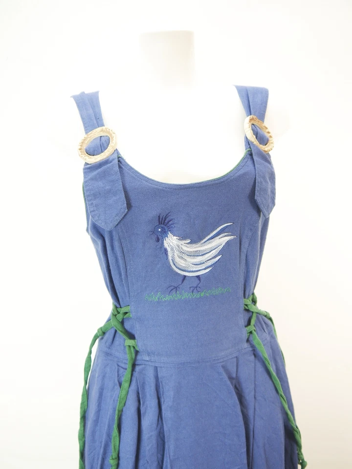 C&A blau mit Stickerei außergewöhnliches Landhaus Kleid Trachtenkleid Gr.36 - Bild 2 von 4