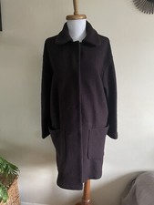Toast Oversized Wool Coat Purple Aubergine Overcoat Coat With Pockets 8/10