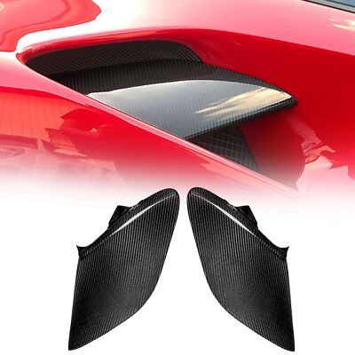 2Pcs Carbon Fiber Side Vents Air Ducts For 2015-2019 Ferrari 488 GTB N Type