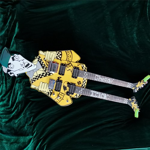 12 String Special Shape Electric Guitar Double Neck Rosewood Fretboard Fast Ship - Picture 2 of 6