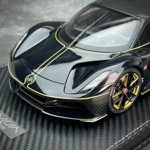 1/18 Diecast Lotus Evija Fittipaldi Edition Open Close Automodell schwarz mit Lackierung - Bild 6 von 13